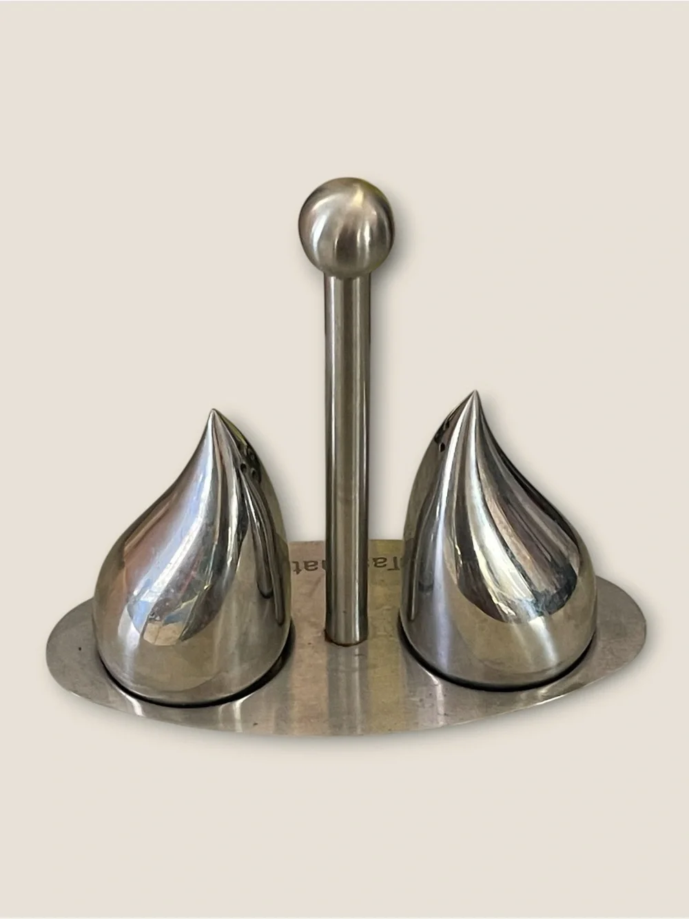 Water Droplet Salt and Pepper Shakers, Silver, Preowned 💧🧂